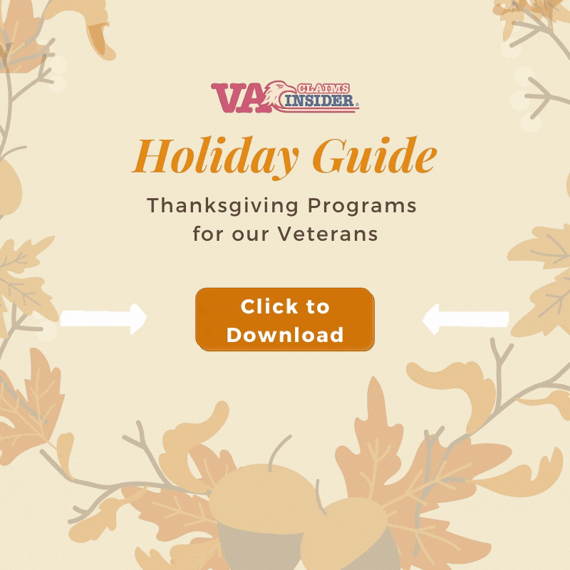 Graphic for downloading the Holiday Discounts for Veterans Guide
