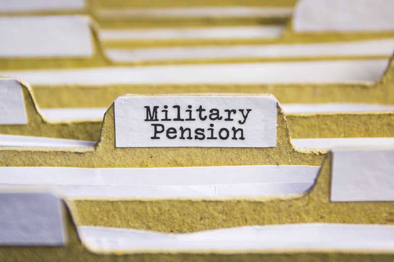 military pension file folder