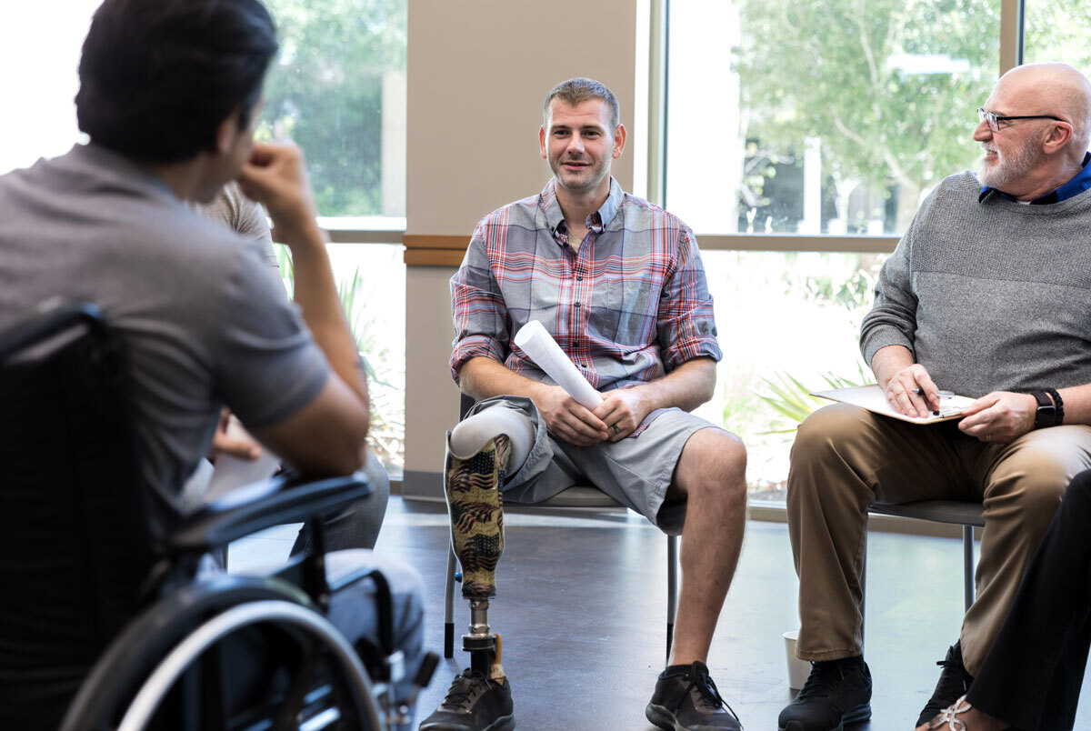 Veterans in crisis can benefit from support groups.