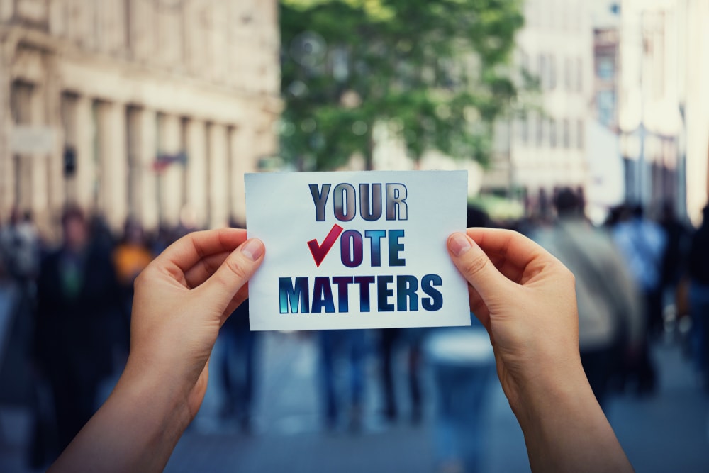 Whether you vote in person or use mail-in voting, your vote matters.